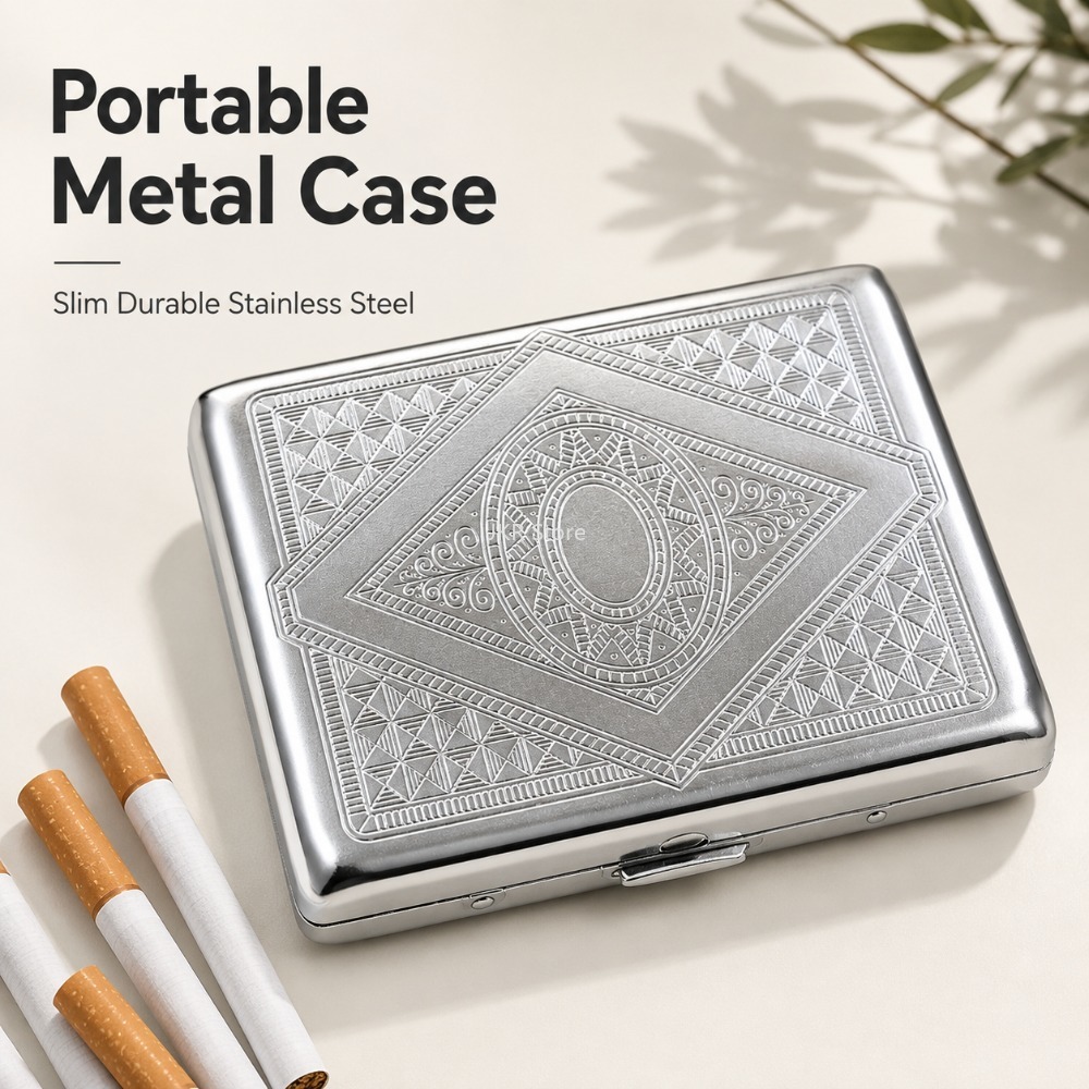 Stainless Steel Cigarette Box  - Men Accessories Usa 评论和价格