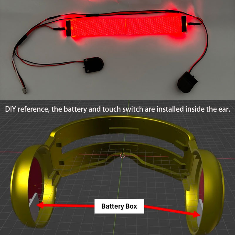 Red Flexible Bendable DIY LED  - X Men Accessories 评论和价格