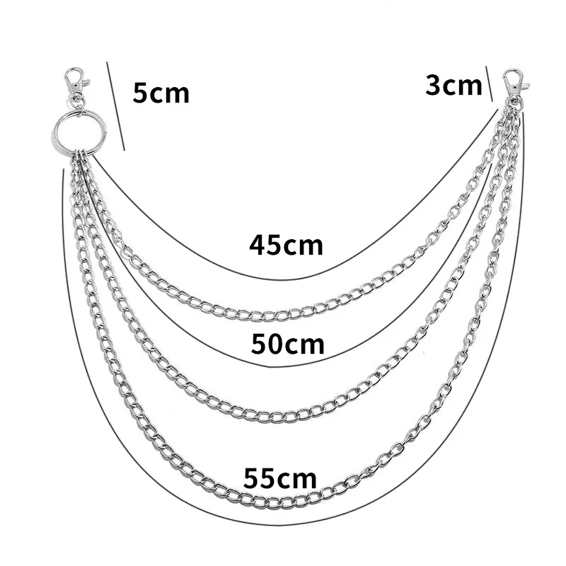 Layer Metal Belt Chain Punk Ho - Men'S Accessories Wallet 评论和价格