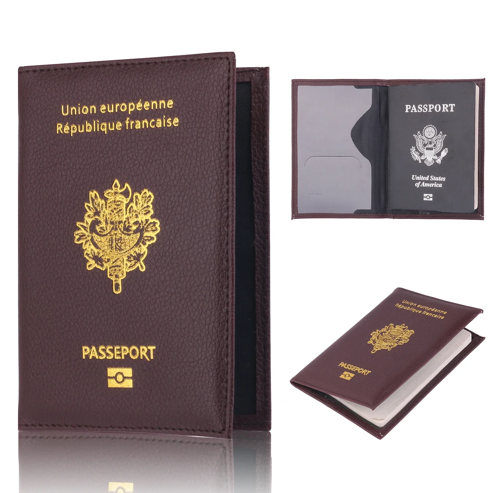 Women Men Travel Pu Passport H - Men'S Accessories Wallet 评论和价格