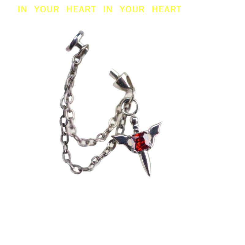 【X】Red Zircon Wing Chain Pierc - X Men Accessories 评论和价格