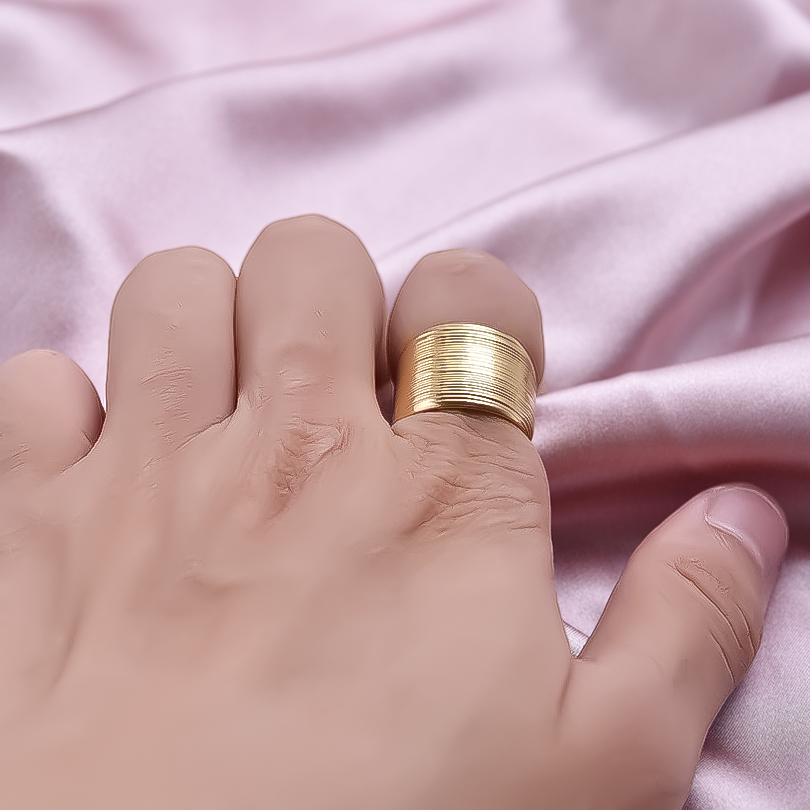 Korea Fashion Wide Ring Open S - Men Accessories Drawing 评论和价格