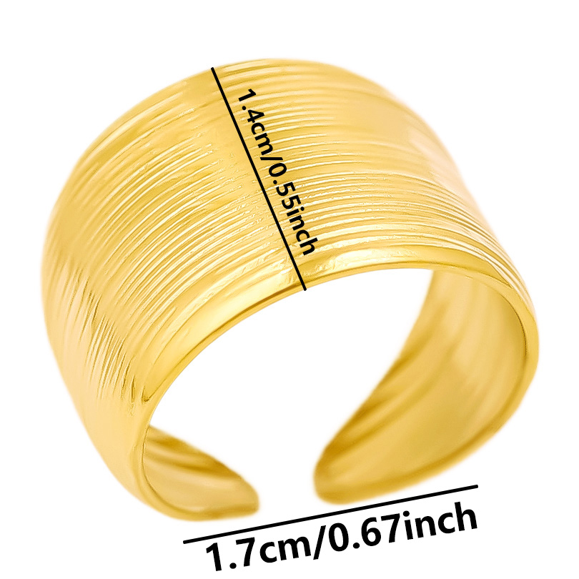 Korea Fashion Wide Ring Open S - Men Accessories Drawing 评论和价格